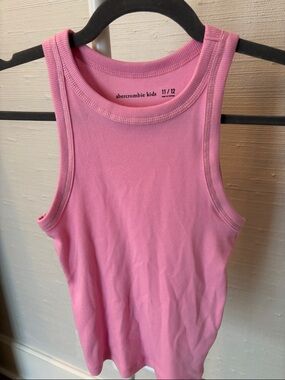 abercrombie kids Pink Ribbed Racerback Tank